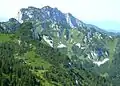 Die Benediktenwand (1800 m) vom Vorderen Kirchstein (1670 m)