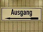 Wegweiser der U-Bahn Berlin