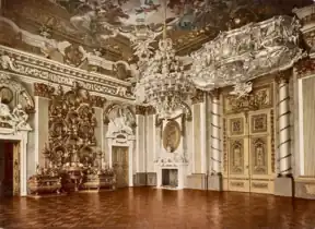 Rittersaal mit Silberbuffet, Blick in Richtung Südosten, um 1900