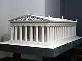 Modell des Parthenon-Tempels,Modell im Maßstab 1:50, Architekturikonen-Modell-Sammlung von Oswald Mathias Ungers, Köln