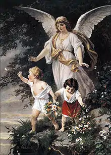 Schutzengelbild von Bernhard Plockhorst, 1886