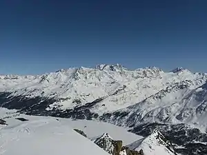 Blick zur Berninagruppe.
