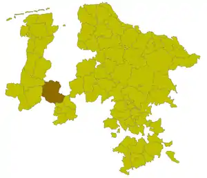 Lage des Kreises in der ehemaligen Provinz Hannover (1905)
