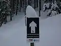 Beschilderung des Fernskiwanderwegs