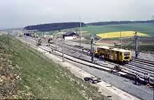 Gleisbauarbeiten (Mai 1986)