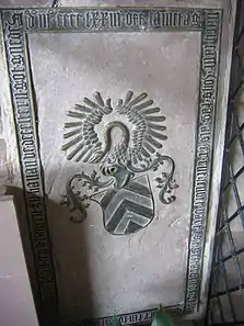 Grabplatte des Johann von Hanau-Lichtenberg in der Stadtkirche Babenhausen