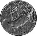 Gipskopie der Biber-Medaille von 1916