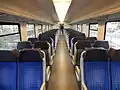Stark modernisierte Inneneinrichtung der DB-Baureihe 628.2 mit lederbezogenen Kopfstützen
