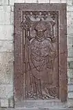 Rotmarmorplatte für den Abt Friedrich Starzhauser (†&nbsp;1474)