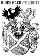 Wappen der Bidenbach von Treuenfels, 1654