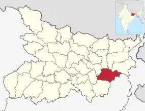Positionskarte des Distrikts Bhagalpur