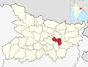 Positionskarte des Distrikts Khagaria