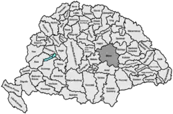 Lage des Komitats Bihar