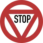 Ostdeutsche Stoppschild-Version, hergestellt von 1956 bis 1978/1979