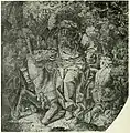 Bileam und die Eselin, Dirk Jacobsz. Vellert, 1523, braune Tinte auf Papier, 194&nbsp;× 187&nbsp;mm (Ausschnitt, ursprünglich rund, ca. 270 mm Durchmesser), Herzog Anton Ulrich-Museum, Braunschweig