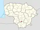 Lagekarte von Birštono savivaldybė