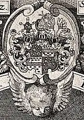 Wappen des Wormser Bischofs Philipp Kratz von Scharfenstein (1540–1604)