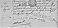 Eintrag der Geburt von Marie Chignon in La Flèche am 13. Mai 1789