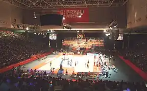 Die Bizkaia Arena während des Halbfinales der Supercopa de España de Baloncesto 2007 zwischen iurbentia Bilbao Basket und AXA FC Barcelona (74:67)