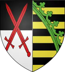 Wappen der Wettinerals Reichserzmarschälle und Kurfürsten von Sachsen