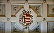 Jurassisches Wappen in der Kuppel des Bundeshauses
