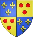 Das Wappen der Linie Courtenay-Chevillon im 17. und 18. Jahrhundert.