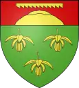 Drei Hanfblüten (männlich) im Wappen von Échenevex, Frankreich