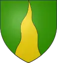 Wappen von Pauligne als Flammenspitzenschnitt