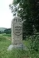 Grenzstein südlich von Weiler an der Abzweigung der B 492 ins Tiefental, datiert 1714