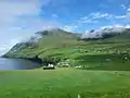 Blick auf Viðareiði von Süden