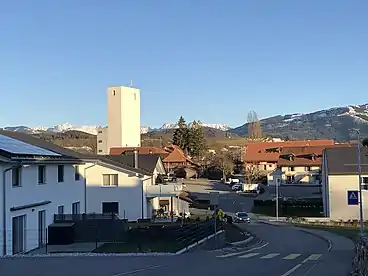 Blick auf das Zentrum der Gemeinde Tentlingen