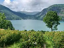 Blick von Ornes nach Solvorn