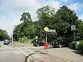 Parkeingang von der Horner Landstraße/Hertogestraße