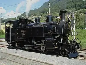 Brig-Furka-Disentis-Bahn HG 3/4 3 bei der Museumsbahn Blonay–Chamby