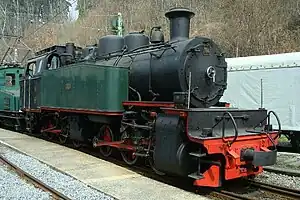 Mallet-Dampflokomotive SEG 104 (Hanomag 1925)  in Chamby-Musée (Chaulin)