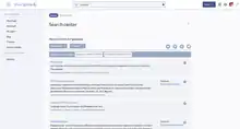 Screenshot der Suchmaschine in BlueSpice 4 (Elasticsearch)