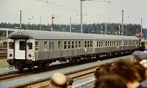n-Wagen-Wendezug beim Jubiläum 150 Jahre Deutsche Eisenbahnen in Nürnberg, 1985