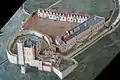Modell von Bolsover Castle, wie es Ende des 17. Jahrhunderts ausgesehen haben mag