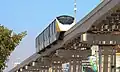 Innovia Monorail 300 mit vier Wagen auf Testfahrt im November&nbsp;2021