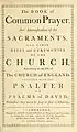 Anglikanisches Book of Common Prayer, 1760 (erst erschien 1549)
