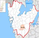 Lage der Gemeinde Borås