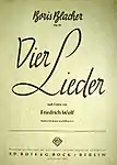 Vier Lieder nach Texten von Friedrich Wolf (1947)