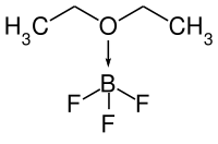 Strukturformel von Bortrifluorid-Etherat