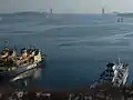 Blick auf den Östlichen Bosporus von Wladiwostok aus