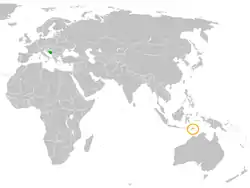 Lage von Bosnien und Herzegowina und Osttimor