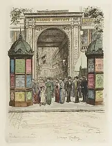 Die Passage im Jahr 1877 (Zeichnung von A.-P. Martial)