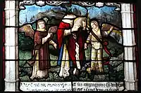 Dionysius, der sein Haupt in Händen hält, und zwei Engel