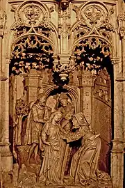 Detail 3:unten rechts „Die Heimsuchung Mariens“