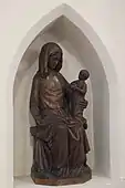 Holzskulptur Madonna mit Kind