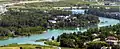 Mündung in den Bow River (unterer Bildrand)
